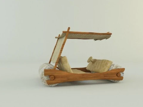 Stone age car 3D 3D Model