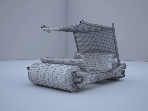 Stone age car 3D 3D Model