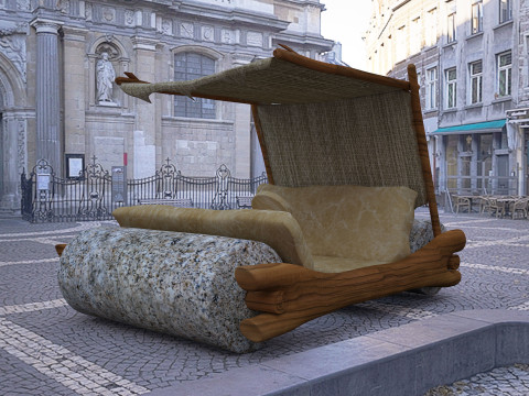 Stone age car 3D Modello 3D