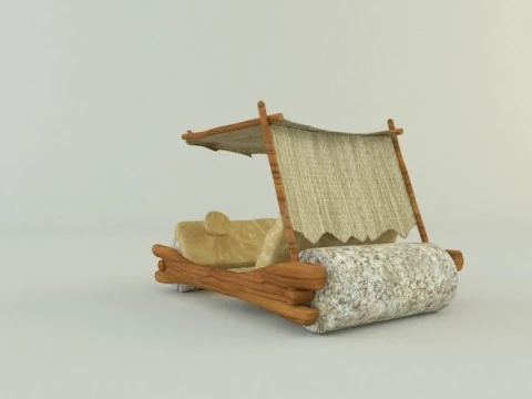 Stone age car 3D 3D Model