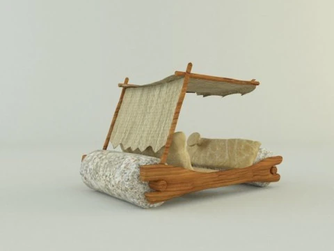 Stone age car 3D 3D Model
