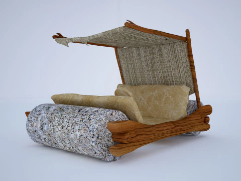 Stone age car 3D 3D Model