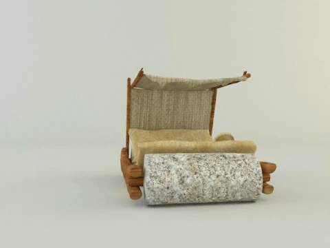 Stone age car 3D 3D Model