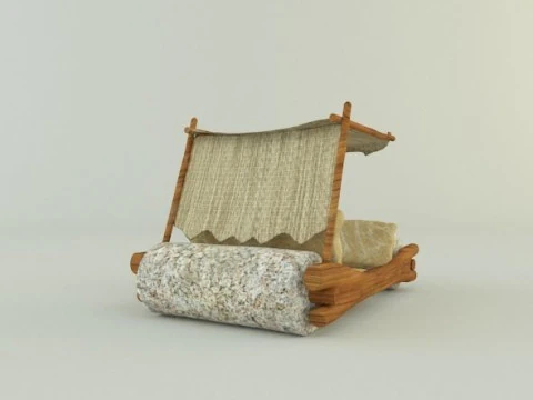 Stone age car 3D 3D Model