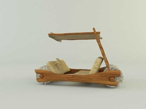 Stone age car 3D Modello 3D