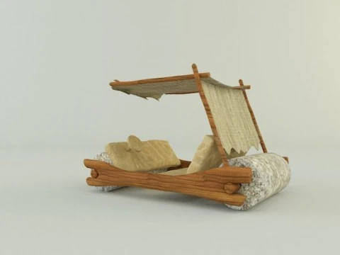 Stone age car 3D 3D Model