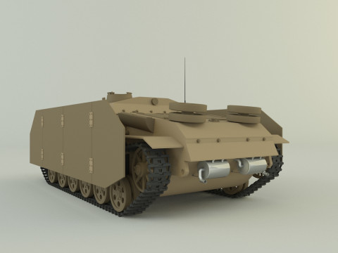 Stug III G tank military vehicle 3D Model