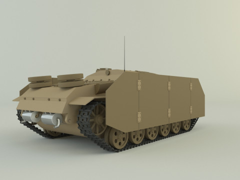 Stug III G tank military vehicle 3D Model