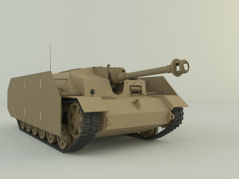 Stug III G tank military vehicle 3D Model