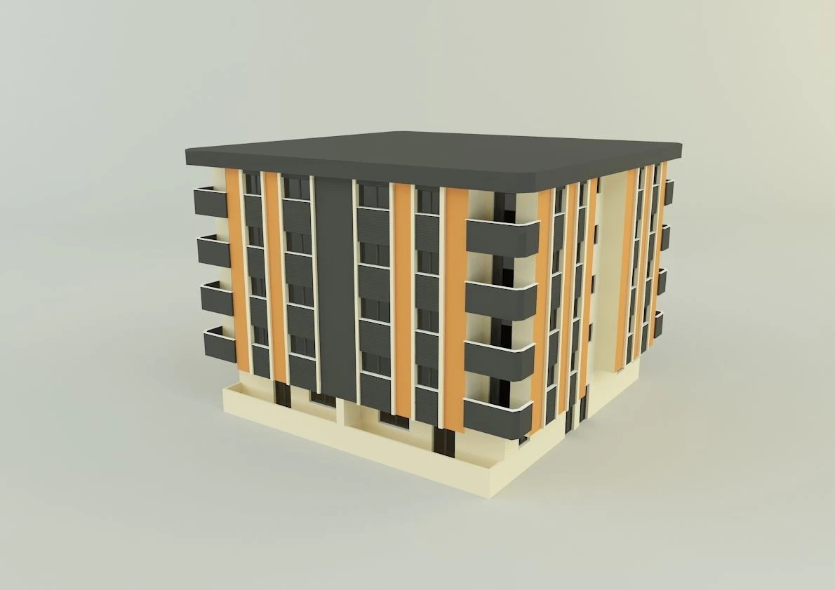 3d building 584 3D Model .c4d .max .obj .3ds .fbx .stl .blend 