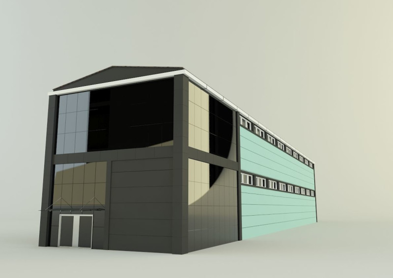 3d building 586 3D Модель .c4d .max .obj .3ds .fbx .stl .blend