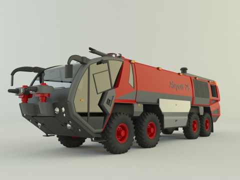 Airport fire truck 3Dモデル