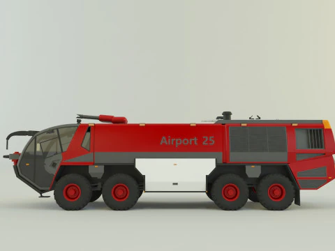 Airport fire truck 3D Model
