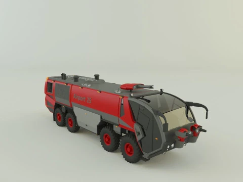 Airport fire truck 3D Model