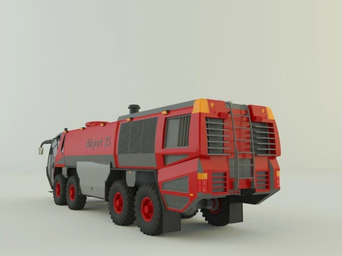 Airport fire truck 3D Model