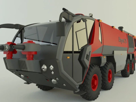 Airport fire truck 3D Model