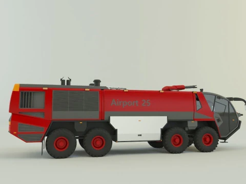 Airport fire truck 3D Model