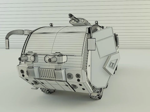 Airport fire truck 3D Model