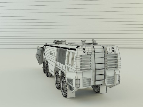 Airport fire truck 3D 模型