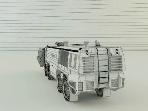 Airport fire truck 3D Model