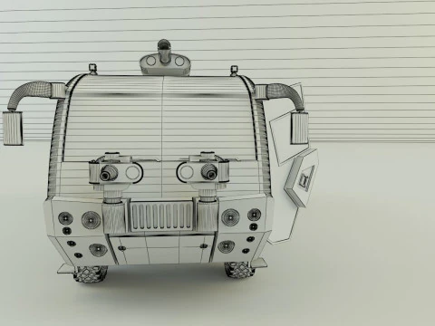 Airport fire truck 3D Model