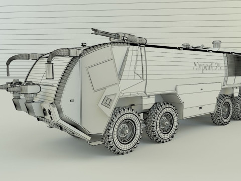 Airport fire truck 3D 模型