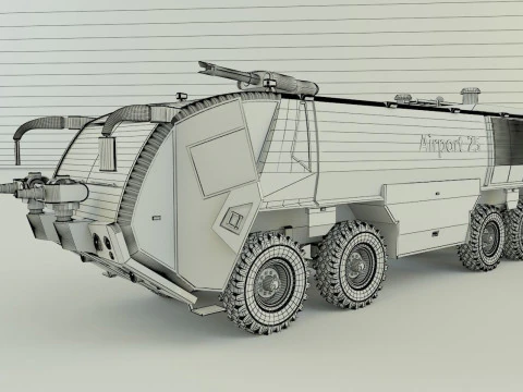 Airport fire truck 3D Model
