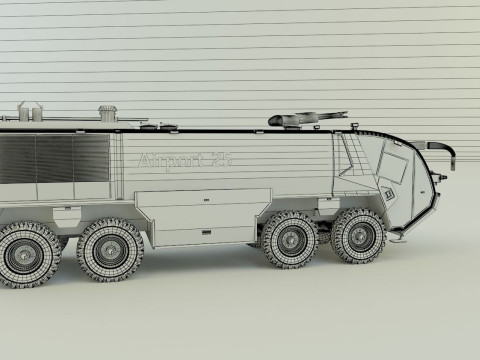 Airport fire truck 3D 模型