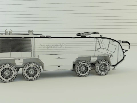 Airport fire truck 3D Model