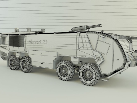 Airport fire truck 3D 模型