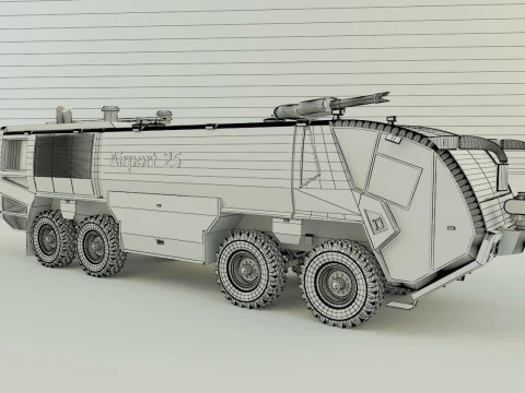Airport fire truck 3D Model