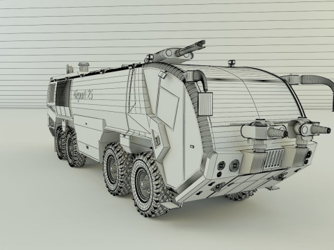 Airport fire truck 3D 模型