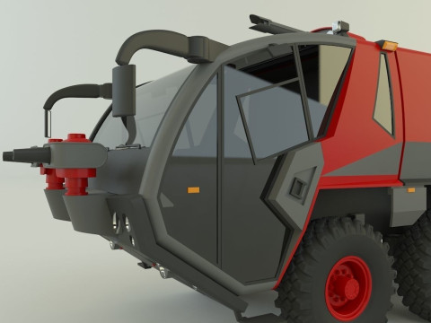 Airport fire truck 3D 模型