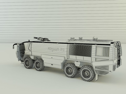 Airport fire truck 3D 模型