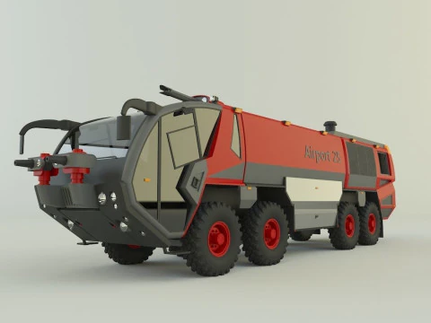 Airport fire truck 3D Model