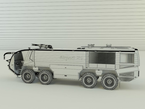 Airport fire truck 3D 模型