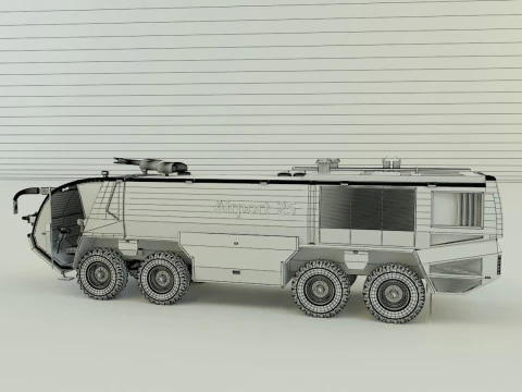 Airport fire truck 3D Model