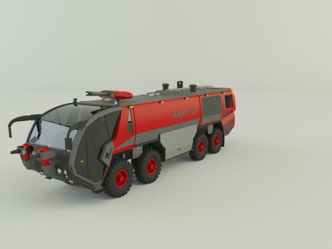 Airport fire truck 3D 模型