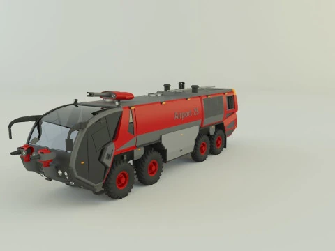 Airport fire truck 3D Model