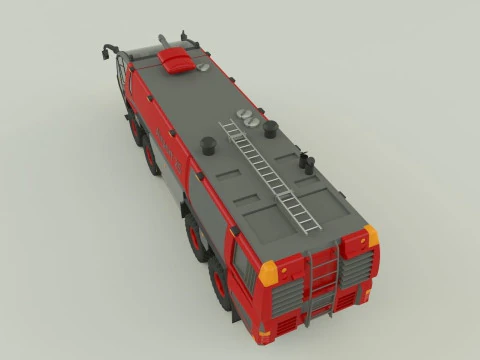 Airport fire truck 3D Model