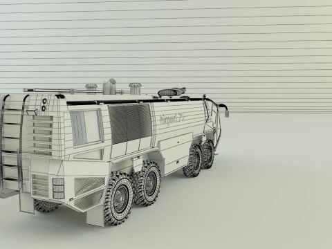 Airport fire truck 3D Model