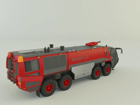 Airport fire truck 3D Model