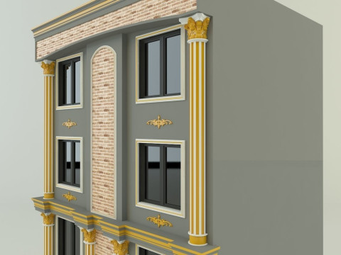 Building 582 classic 3D 모델