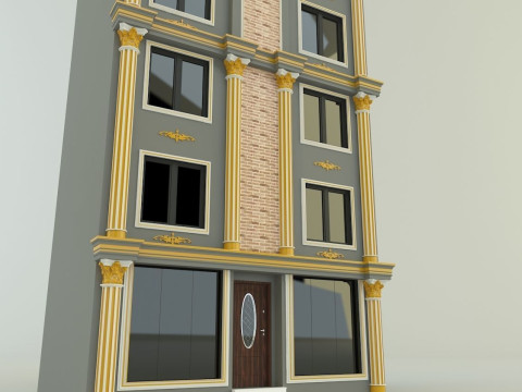 Building 582 classic 3D 모델
