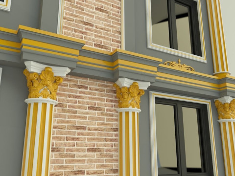Building 582 classic 3D 모델