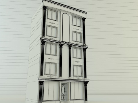 Building 582 classic 3D 모델