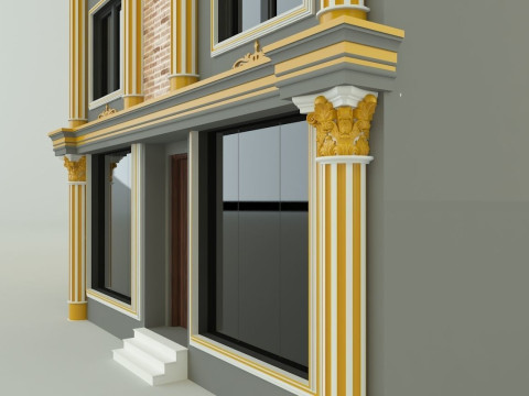 Building 582 classic 3D 모델