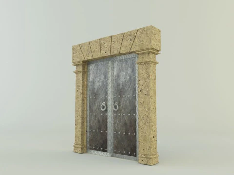 Building doors glass models various models 3D Model