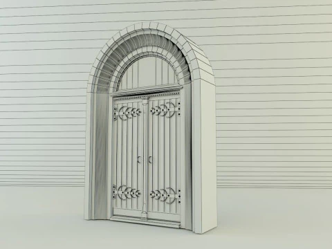 Building doors glass models various models 3D Model