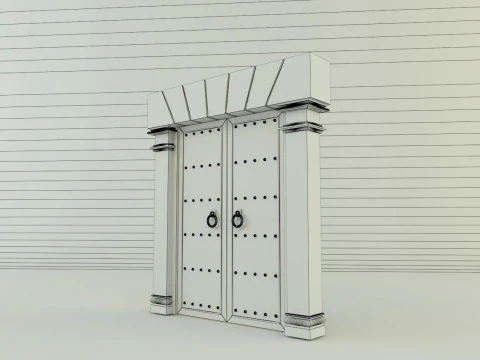 Building doors glass models various models 3D Model